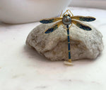 Elly’s 10mm Tahitian peacock green Ocean Dragonfly Brooch Pendant 2in1: Extreme Luster mirrored, 6x7.5cm