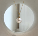 white Edison Pearl stering silver pendant for her