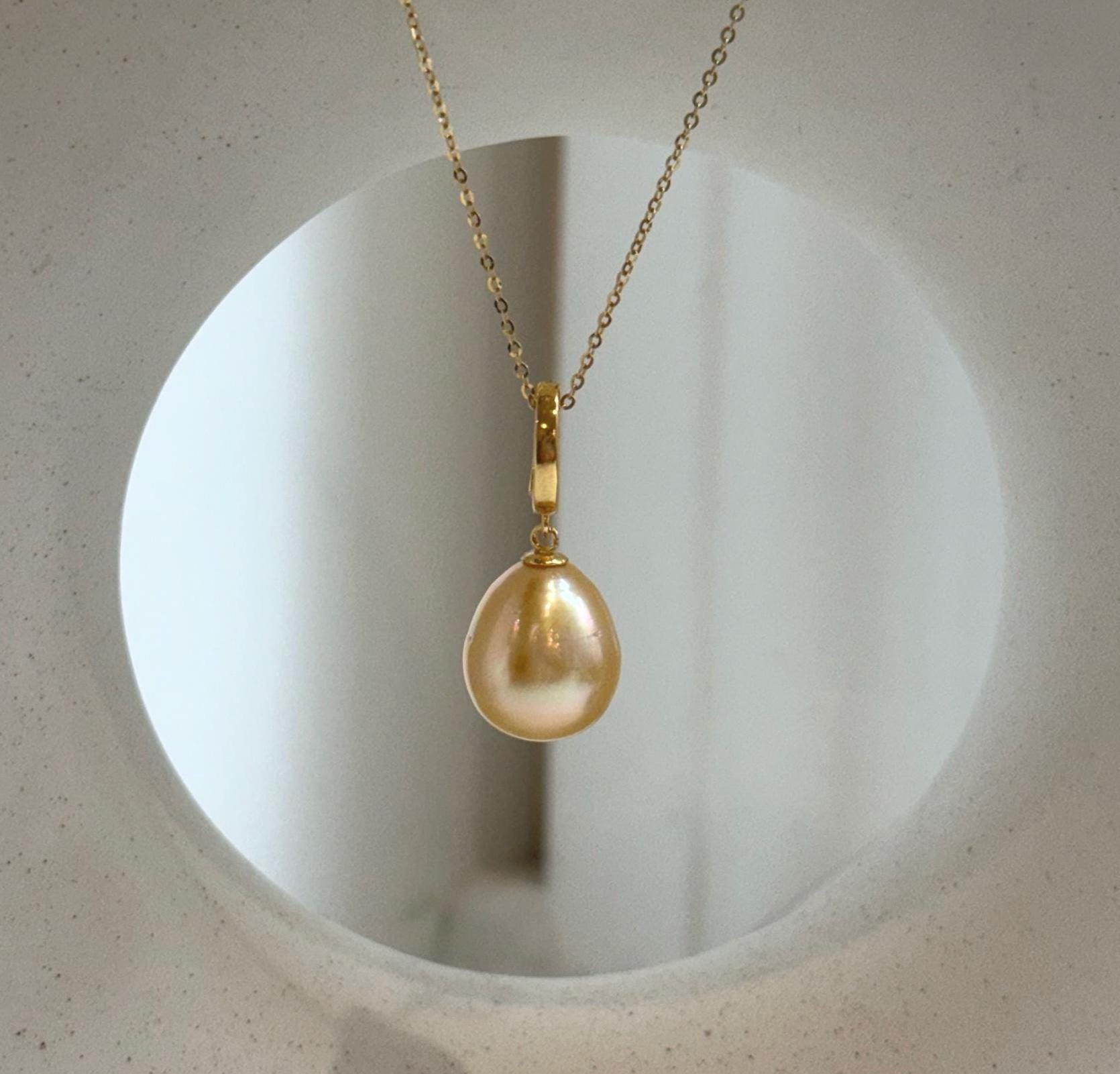 high quality golden ocean Pearl stering silver cool fancy pendant for her