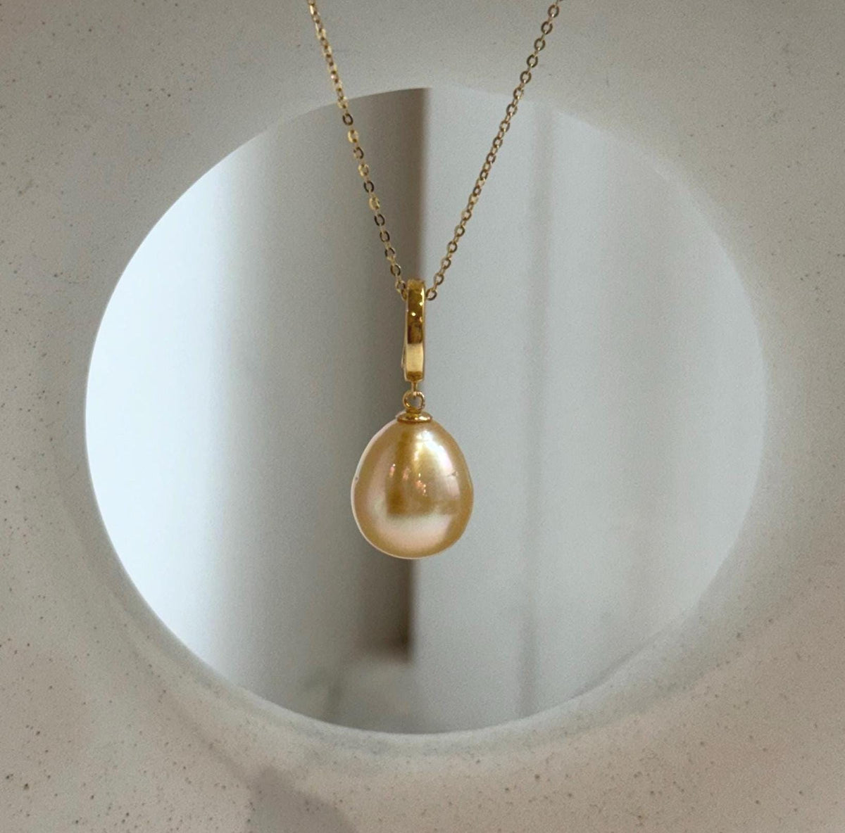 high quality golden ocean Pearl stering silver cool fancy pendant for her