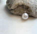 Edison white pearl sterling silver pendant for her