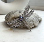 Elly’s Edison Purple blue  Pearl Dragonfly Brooch Pendant 2in1: Extreme luster mirrored, 8.9mm, 7x5cm, no chain.