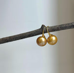 Elly’s 11.7mm Edison deep gold Pearls Earrings hooks: Extreme luster Mirrored, 2.2cm high, S925 silver cool earrings.