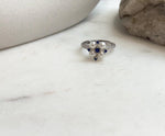 Elly’s 4pcs 4.2-4.5mm Freshwater white pearls Ring: Extreme luster mirrored, 1.1x1.1cm, S925 Silver Adjustable Ring.