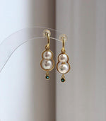 Elly’s 5.2-6.6mm Ivory Pearls Earrings: Extreme luster Mirrored, 3cm long, S925 silver earrings.