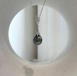 Elly’s 10.7mm Genius Tahitian peacock hunter Ocean Pearl Pendant: Extreme luster mirrored, 3.3cm high, S925 silver cook pendant.
