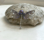 purple pearl cool fancy daily dragonfly brooch