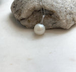 Elly’s 12.7mm Australian ocean silken white pearl cool Pendant: Extreme luster, 2.3cm high, S925 silver pendant.