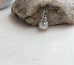 Elly’s 11.3mm Australian ocean white silver pearl cool Pendant: Extreme luster, 2.2cm high, S925 silver pendant.