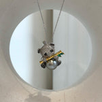Elly’s 10.4mm Tahitian platinum Ocean Panda Brooch Pendant 2in1: Extreme Luster mirrored, 2.2x2.3cm