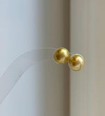 Elly’s 9.9mm Genius natural South sea Deep Tea Gold ocean Pearls Earrings studs: Extreme luster, S925 silver minimalist earrings studs.