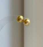 Elly’s 9.9mm Genius natural South sea Deep Tea Gold ocean Pearls Earrings studs: Extreme luster, S925 silver minimalist earrings studs.