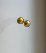 Elly’s 9.9mm Genius natural South sea Deep Tea Gold ocean Pearls Earrings studs: Extreme luster, S925 silver minimalist earrings studs.