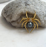 Elly’s 10.1mm Tahitian platinum Ocean Spider Brooch Pendant 2in1: Extreme Luster mirrored, 3.5x3.5cm