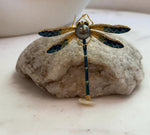 Elly’s 10mm Tahitian peacock green Ocean Dragonfly Brooch Pendant 2in1: Extreme Luster mirrored, 6x7.5cm