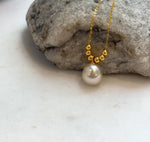 Elly’s 10.2mm South Sea Golden ocean pearl cool Pendant Chain Necklace Set: Extreme luster mirrored. S925 silver chain. To 17.9”