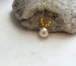 Elly’s 10.2mm South Sea Golden ocean pearl cool Pendant Chain Necklace Set: Extreme luster mirrored. S925 silver chain. To 17.9”