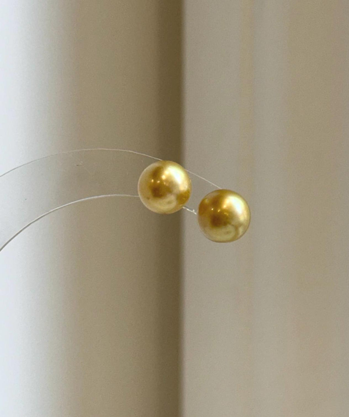 Elly’s 8.7mm Genius natural South sea Deep Tea Gold ocean Pearls Earrings studs: Extreme luster, S925 silver minimalist earrings studs.