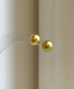 Elly’s 8.7mm Genius natural South sea Deep Tea Gold ocean Pearls Earrings studs: Extreme luster, S925 silver minimalist earrings studs.