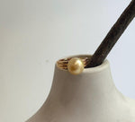 Elly’s 10mm South sea ultra gold ocean pearl Ring: Extreme luster mirrored, S925 silver with gold plated adjustable Vintage Ring.