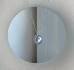 Elly’s 11.8mm Au750 18K Gold Genius Tahitian silver gray Ocean Pearl Pendant: Extreme luster mirrored, 1.5cm high, 18K real gold pendant.