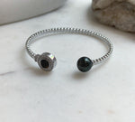 Elly’s Tahitian peacock hunter Ocean Pearl Bracelet: extreme luster mirrored, 9.6mm, adjustable bracelet.