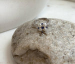 Elly’s 4pcs 4.2-4.5mm Freshwater white pearls Ring: Extreme luster mirrored, 1.1x1.1cm, S925 Silver Adjustable Ring.