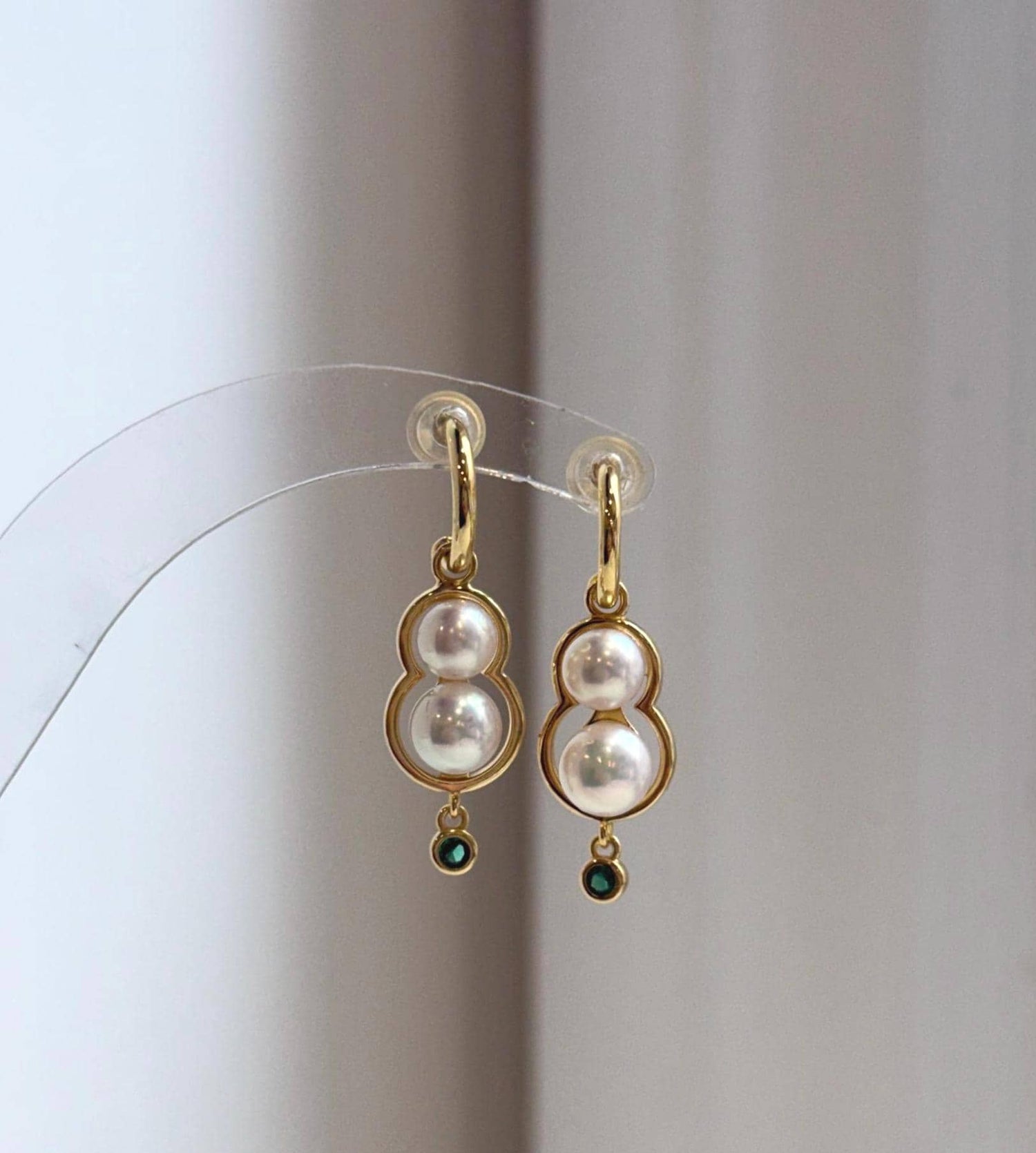 Elly’s 5.2-6.6mm Ivory Pearls Earrings: Extreme luster Mirrored, 3cm long, S925 silver earrings.