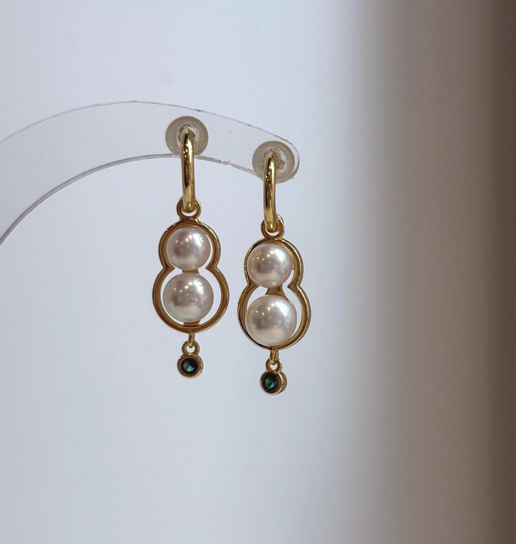 Elly’s 5.2-6.6mm Ivory Pearls Earrings: Extreme luster Mirrored, 3cm long, S925 silver earrings.