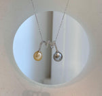 Elly’s 8.5-9mm South sea golden Tahitian ocean Pearls pendant: Extreme luster mirrored, S925 silver minimalist pendant, 2.7x2cm.