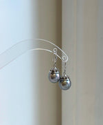 Elly’s 11.1mm Tahitian Platinum ocean Pearls Earrings hooks: Extreme luster Mirrored, 2.7cm high, S925 silver cool fancy earrings.