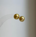 Elly’s 9.9mm Genius natural South sea Deep Tea Gold ocean Pearls Earrings studs: Extreme luster, S925 silver minimalist earrings studs.