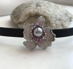 Elly’s Tahitian Silver platinum Ocean Pearl Genius Leather Strap Bracelet: 10.8mm, extreme luster mirrored, for 5.7”- 7.3” wrist.