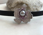 Elly’s Tahitian Silver platinum Ocean Pearl Genius Leather Strap Bracelet: 10.8mm, extreme luster mirrored, for 5.7”- 7.3” wrist.