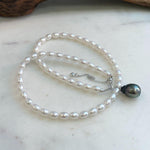 Elly’s 10.7mm Tahitian Peacock green ocean Freshwater white Pearls Necklace: extreme luster, S925 silver necklace. To 18.1”.