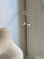Elly’s 8mm Akoya ivory ocean Pearls Earrings chandeliers: Extreme luster mirrored, 9.5cm high, S925 silver earrings.