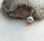Elly’s 12mm Tahitian Taupe ocean Pearl pendant: Extreme luster mirrored, S925 silver minimalist pendant, 2.2cm high.