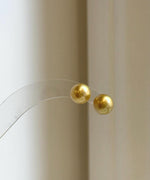 Elly’s 8.7mm Genius natural South sea Deep Tea Gold ocean Pearls Earrings studs: Extreme luster, S925 silver minimalist earrings studs.