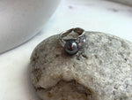 Elly’s 10.4mm Tahitian Ocean peacock hunter ocean Pearl Ring: Extreme luster mirrored, S925 silver adjustable Ring. Pearl Jewelry Idea.