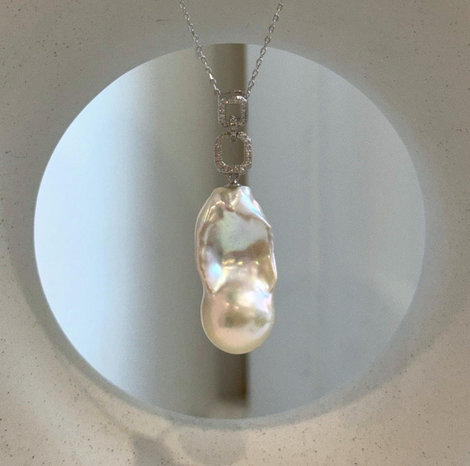 Elly’s Set of 2, Pendant earrings, natural Freshwater baroque pearls, vintage cool set.
