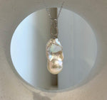 Elly’s Set of 2, Pendant earrings, natural Freshwater baroque pearls, vintage cool set.