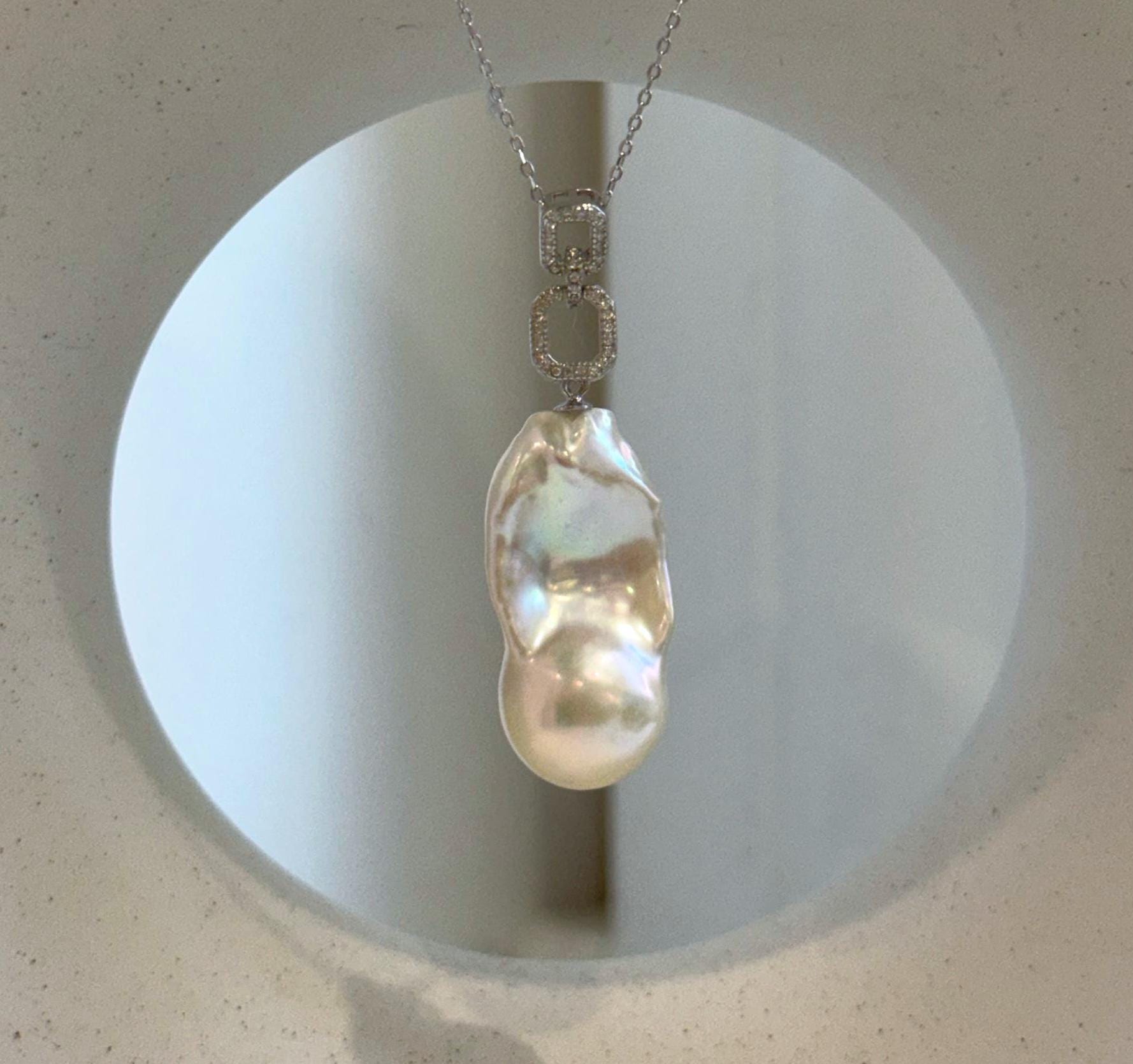 Elly’s Set of 2, Pendant earrings, natural Freshwater baroque pearls, vintage cool set.