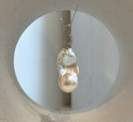 Elly’s Set of 2, Pendant earrings, natural Freshwater baroque pearls, vintage cool set.