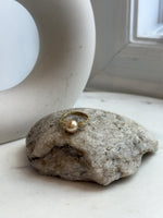 Elly’s 9.2mm South sea deep Tea gold ocean pearl Ring: Extreme luster, S925 silver with gold plated adjustable Vintage Ring.
