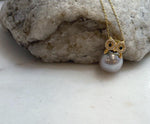 Elly’s 12.1mm Tahitian silver Platinum taupe ocean Owl pendant: Extreme luster mirrored, S925 silver pendant.