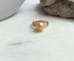Elly’s 10mm South sea ultra gold ocean pearl Ring: Extreme luster mirrored, S925 silver with gold plated adjustable Vintage Ring.