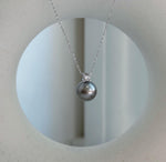 Elly’s 11.1mm Tahitian silver platinum ocean Pearl pendant: Extreme luster mirrored, S925 silver minimalist pendant, 1.5cm high.