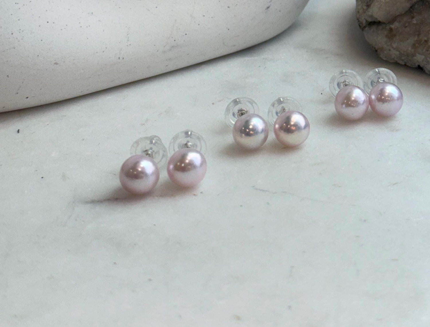 Minimalist S925 sterling silver Edison pearl earrings