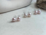 High-luster Edison pearl earrings in sterling silver