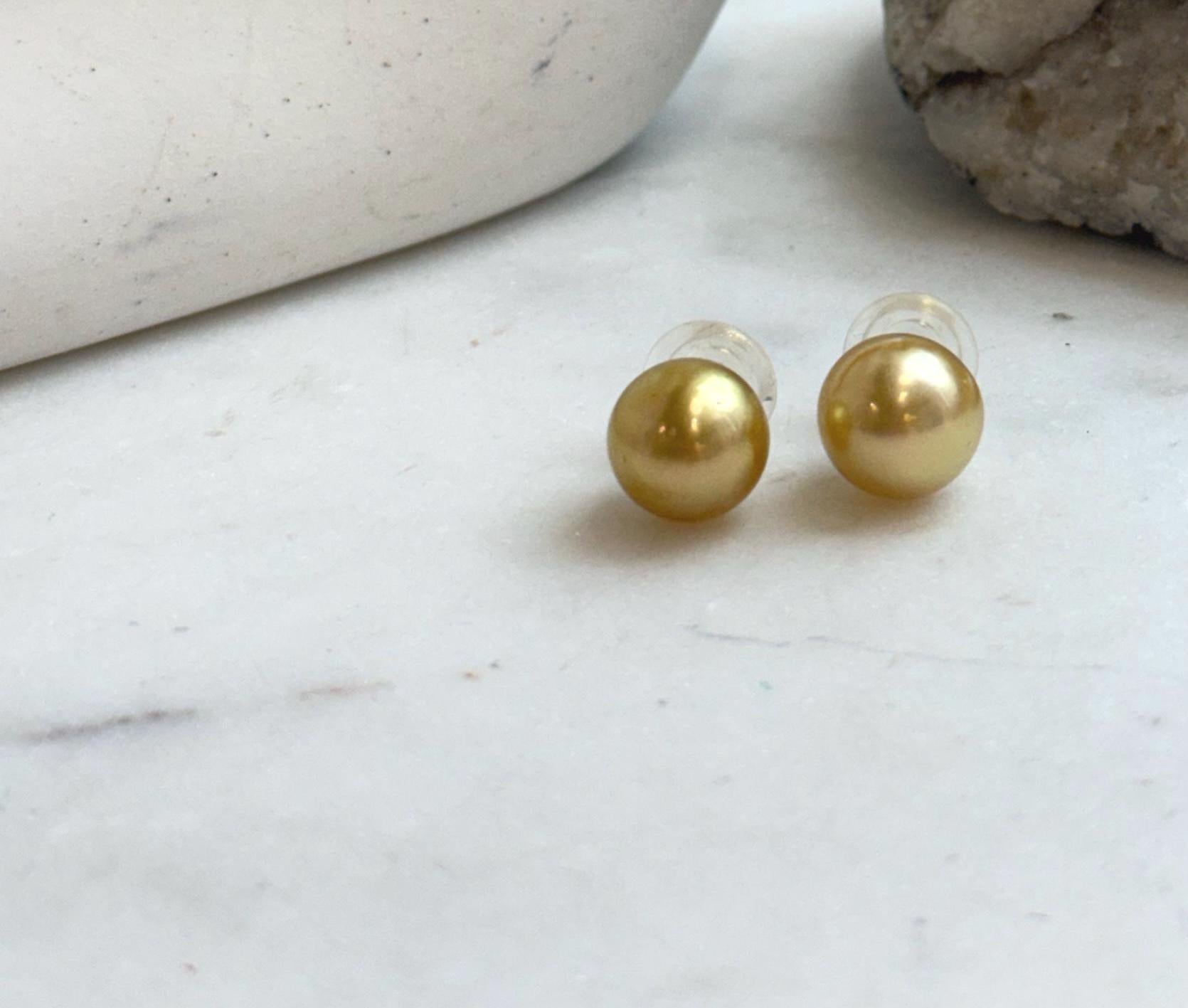 Luxury 11.6mm genuine South Sea pearl stud earrings with S925 silver posts